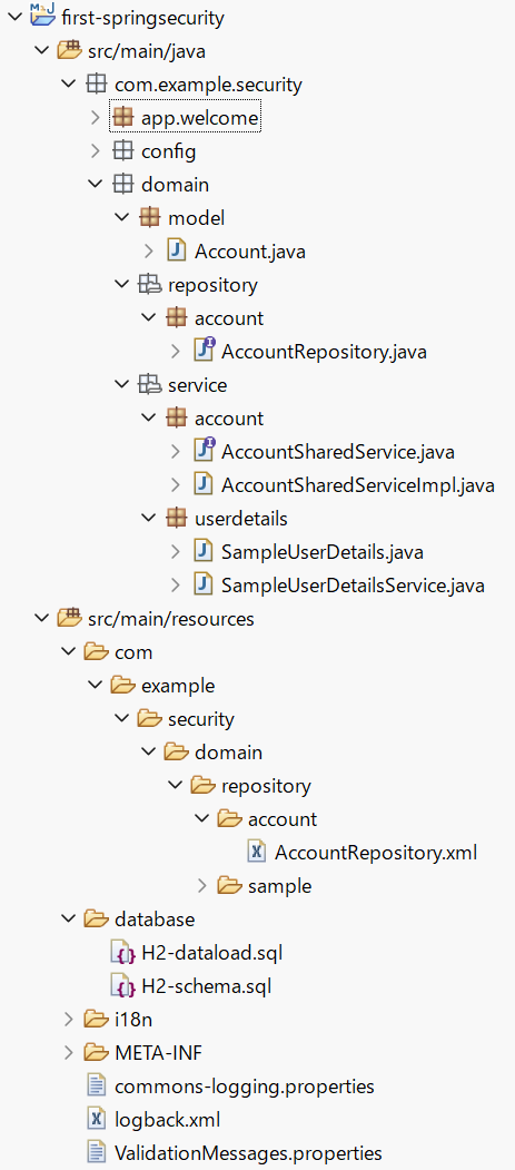security tutorial domain layer package explorer