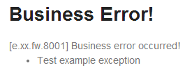 screen business exception