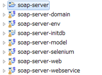 Package explorer for SOAP server projects