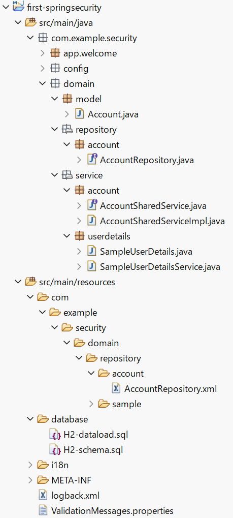 security tutorial domain layer package explorer