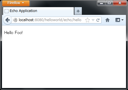 Output of Echo Application